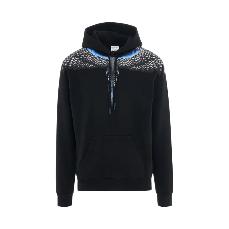 Grizzly Wings Regular Hoodie in Black/Dark Grey sold by MARAIS
