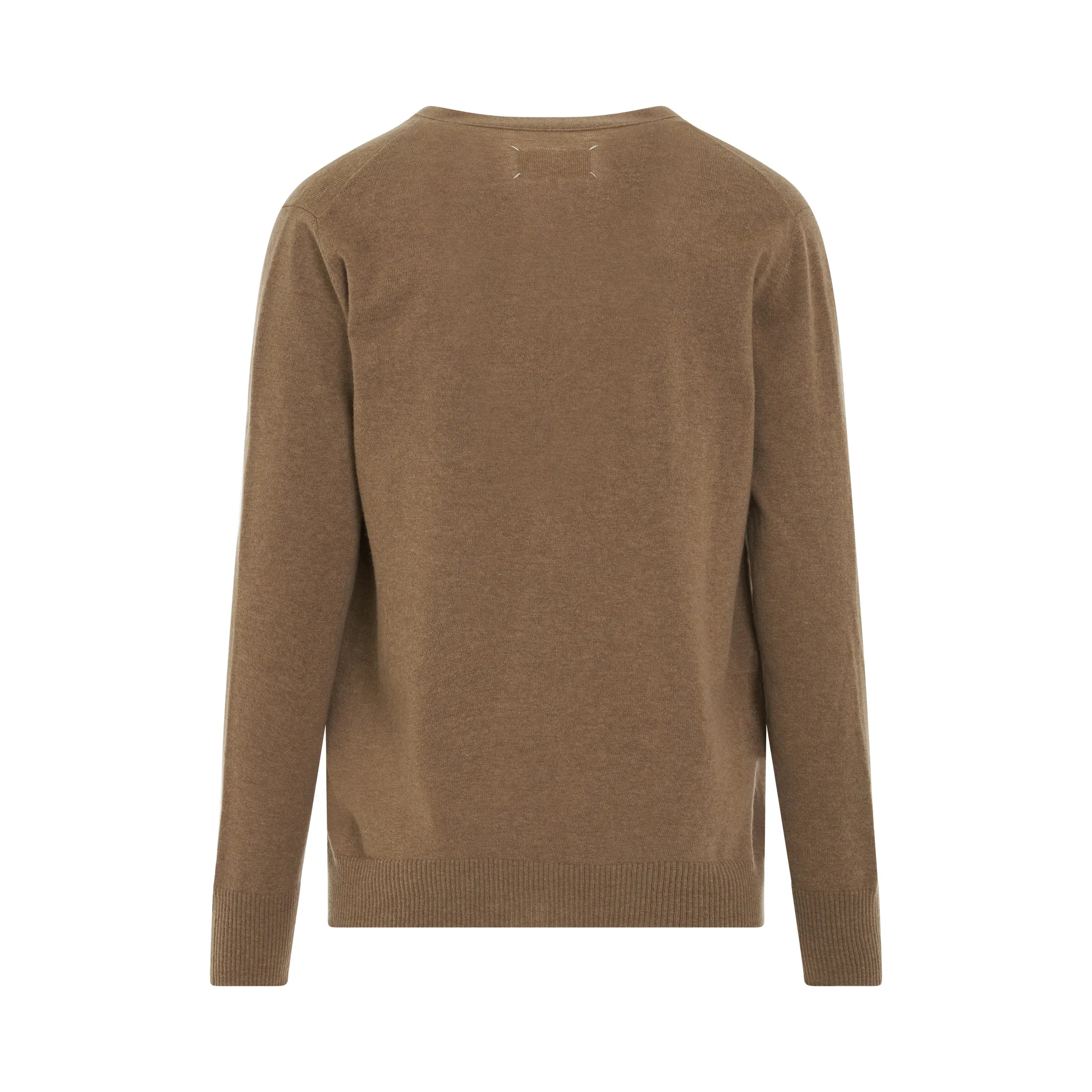 Classic V-Neck Cardigan in Camel sold by MARAIS product image thumbnail 4