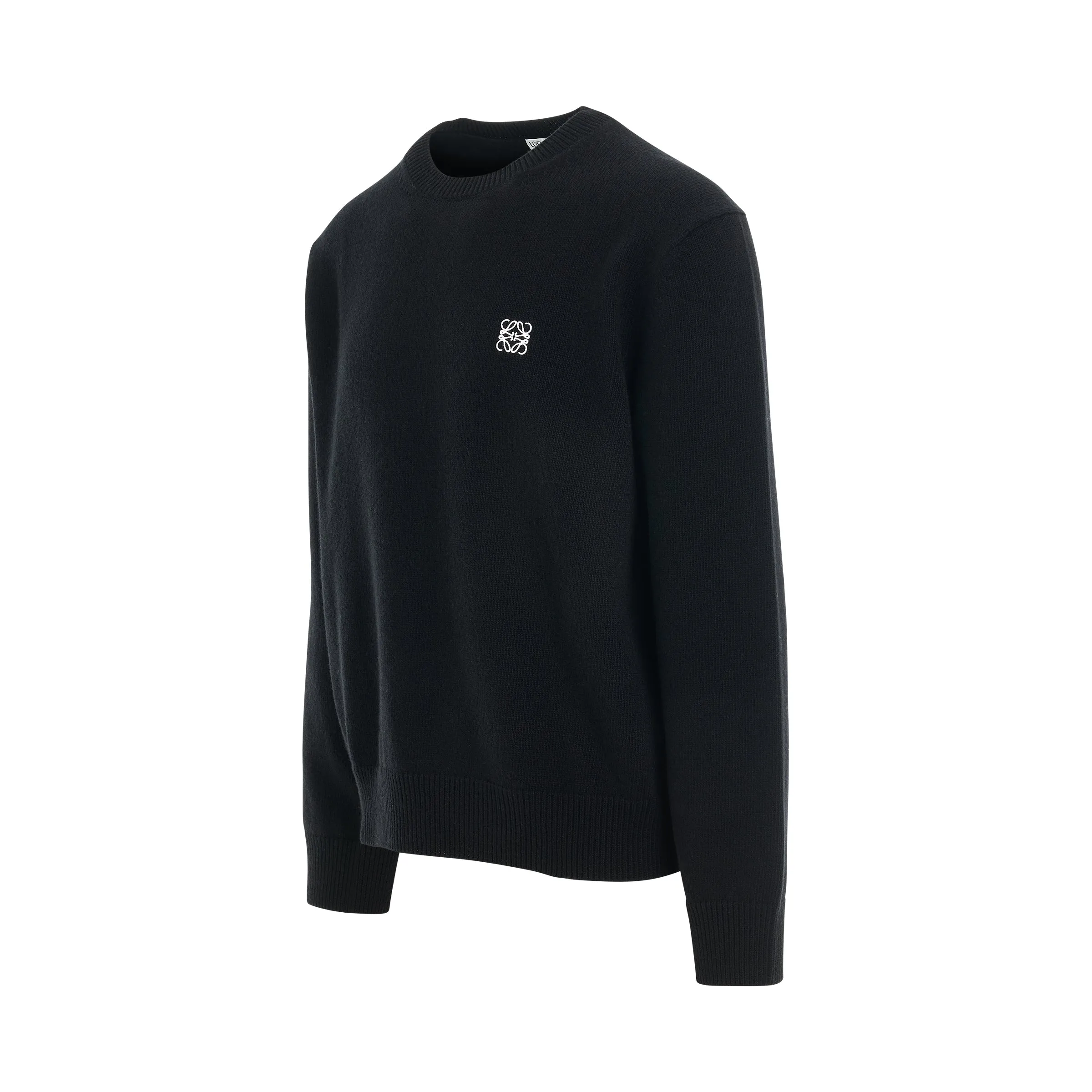 Anagram Embroidered Knit Sweater in Black sold by MARAIS product image thumbnail 2