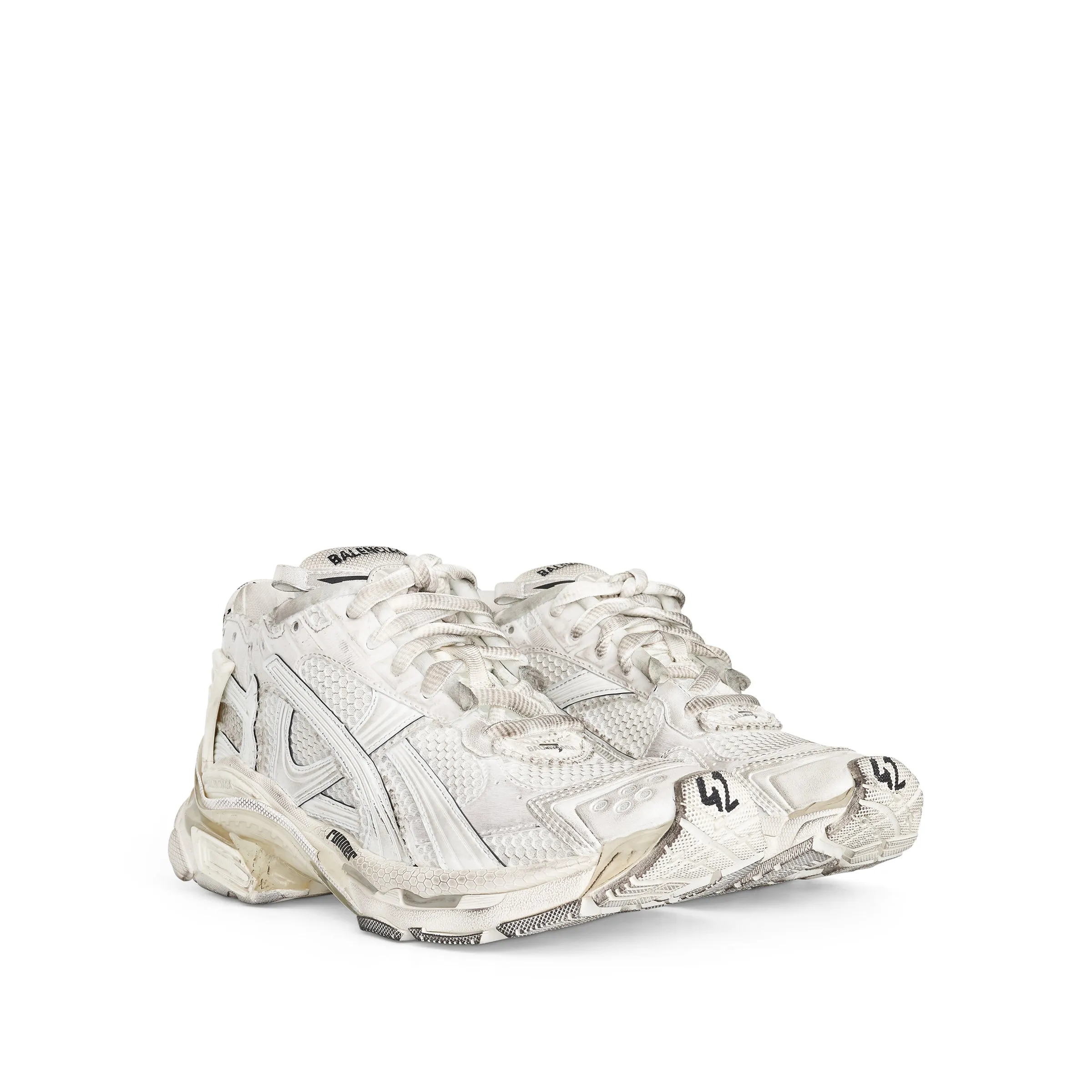 Runner Mesh Sneaker in White sold by MARAIS product image thumbnail 2