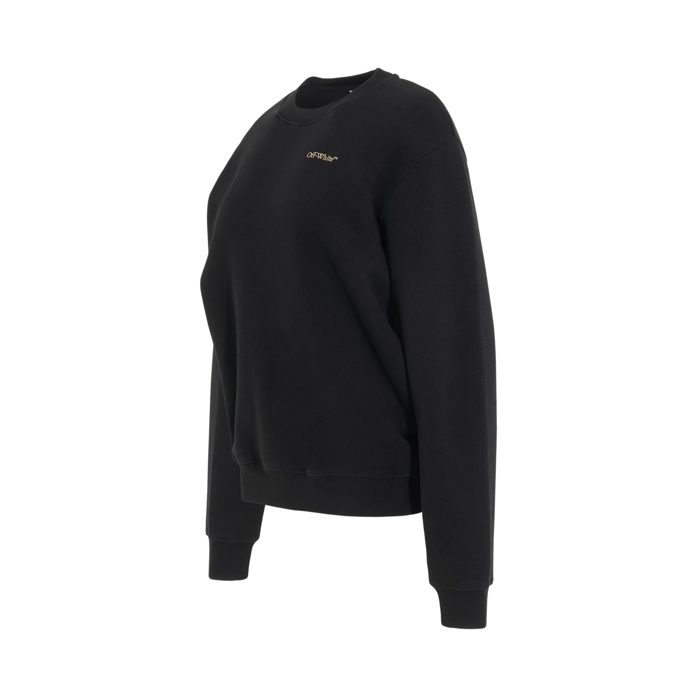 Embroidered Diagonal Tab Sweatshirt in Black sold by MARAIS product image thumbnail 2