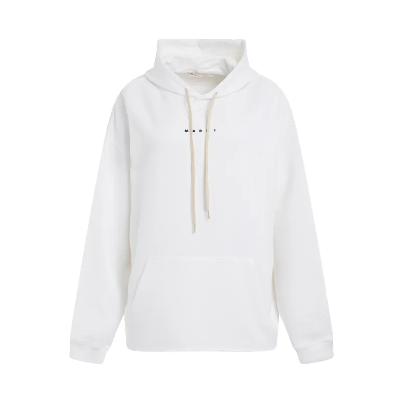 Logo Detail Hoodie in Stone White sold by MARAIS