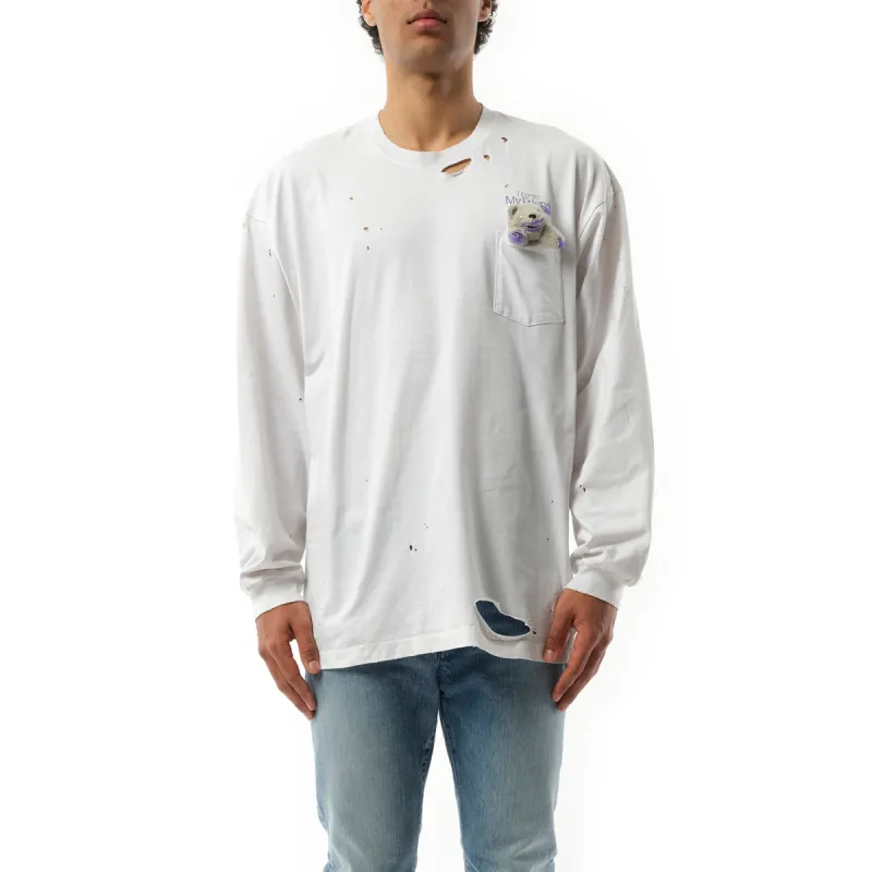 With my Friend Long Sleeve T-Shirt in White sold by MARAIS