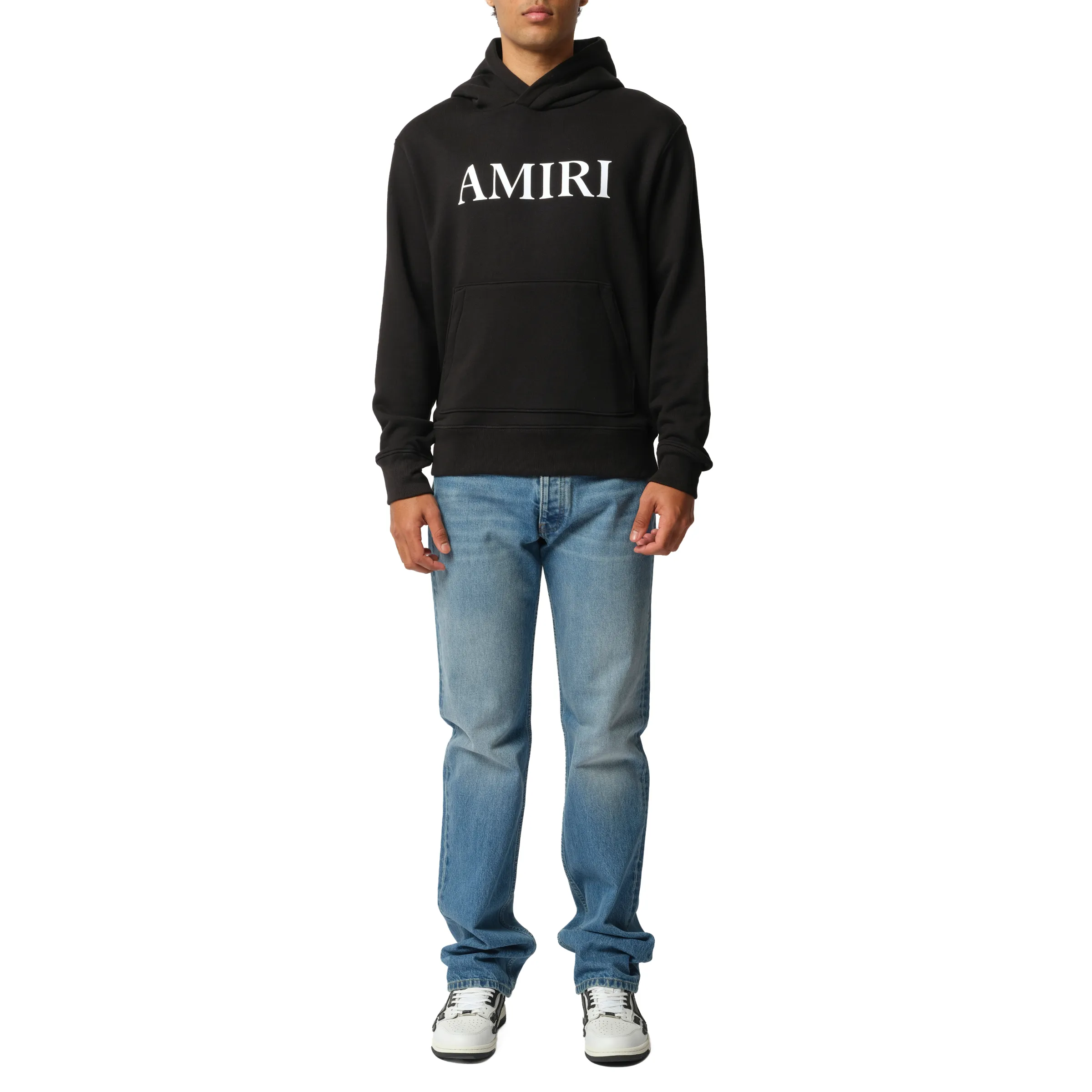Amiri Core Logo Hoodie in Black/White sold by MARAIS product image thumbnail 4