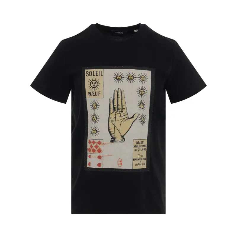 Sun Nine T-Shirt in Black sold by MARAIS