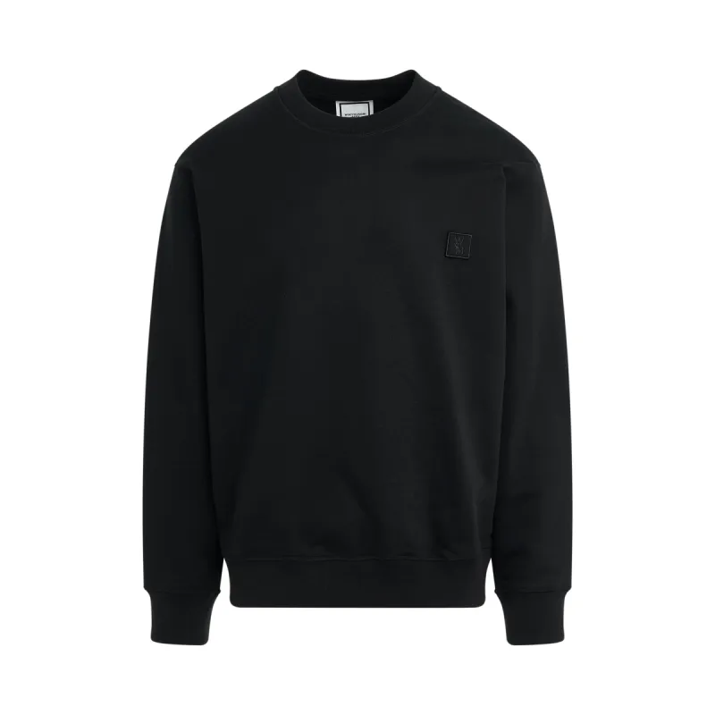 Irridecent Back Logo Sweatshirt in Black made by MARAIS