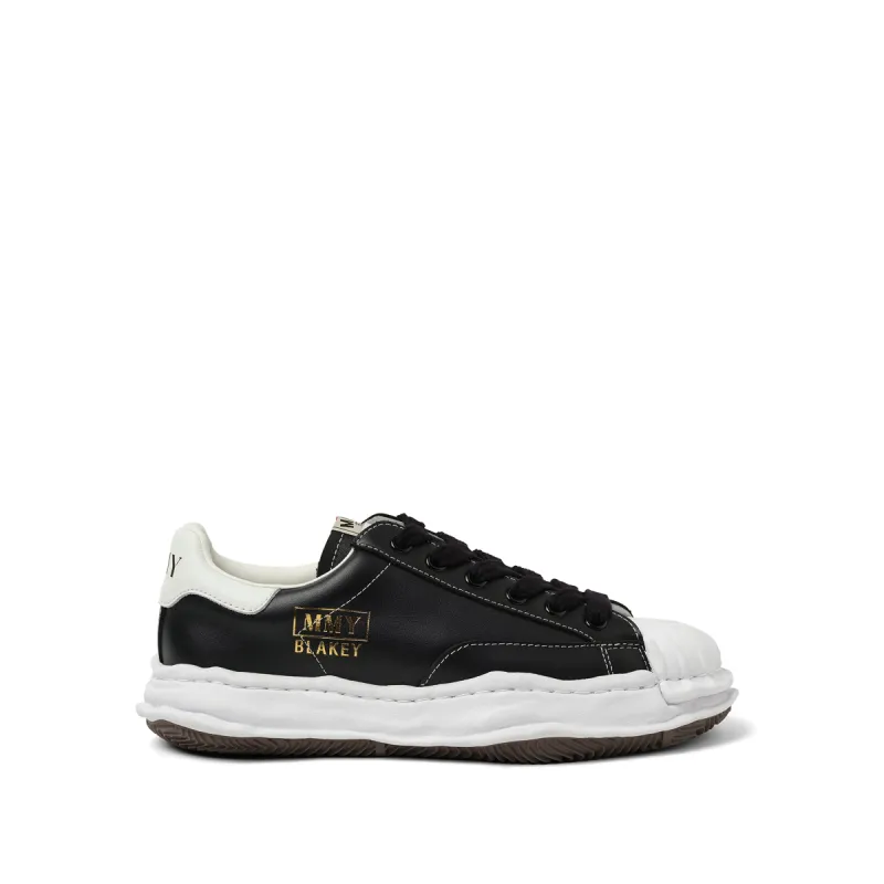 BLAKEY OG Leather Low Top Sneaker in Black sold by MARAIS