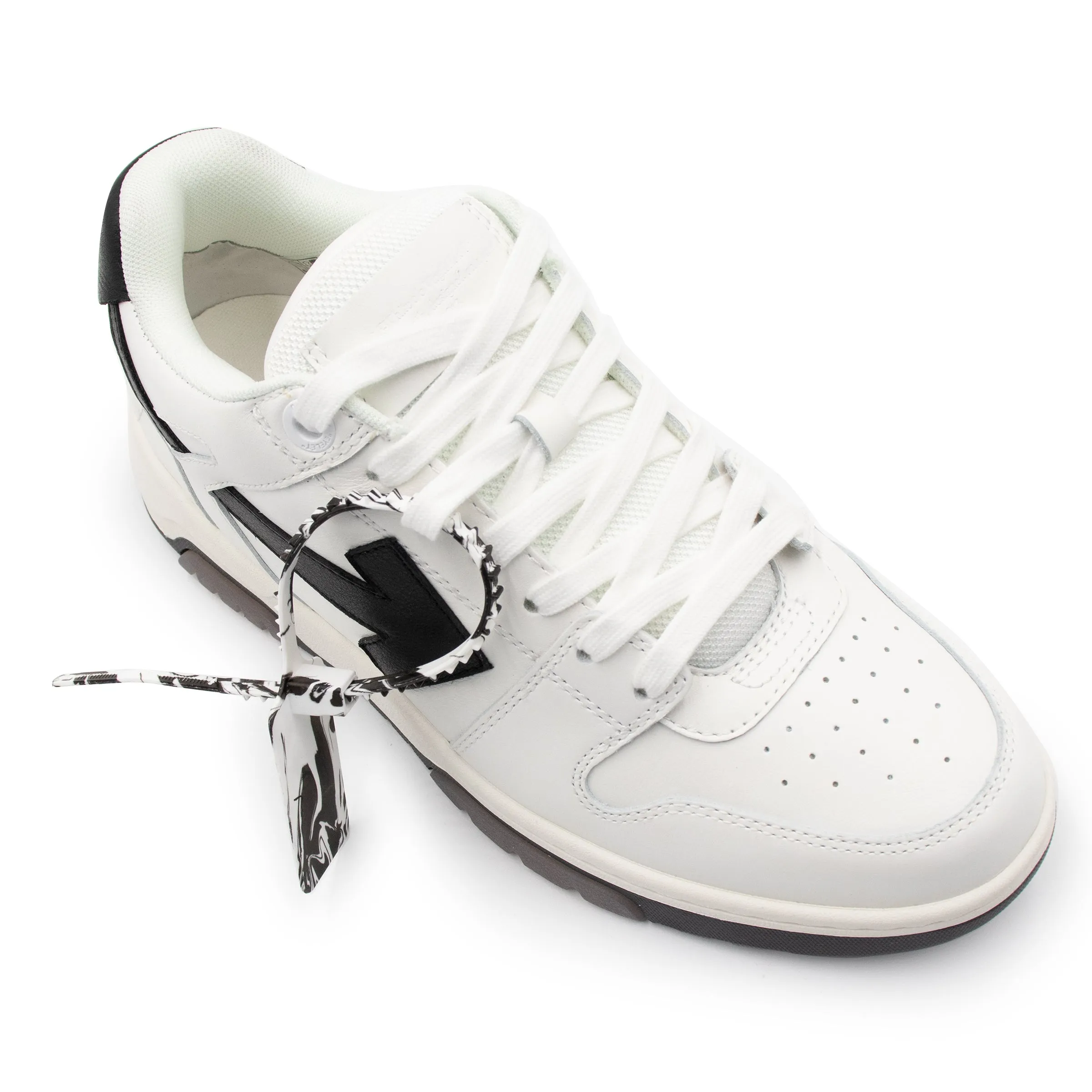 Out Of Office Calf Leather Sneaker in White/Black sold by MARAIS product image thumbnail 4