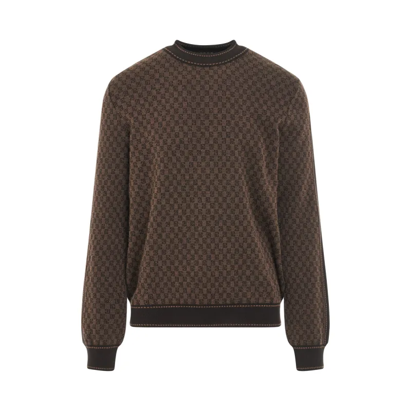 Monogram Wool Sweater in Brown sold by MARAIS