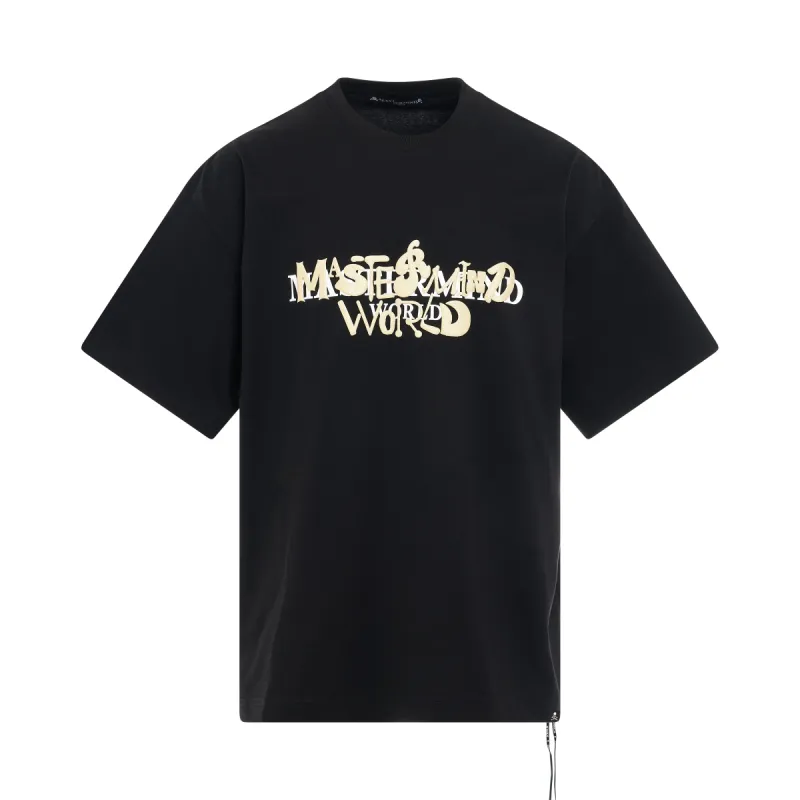 Embossed Word T-Shirt in Black sold by MARAIS