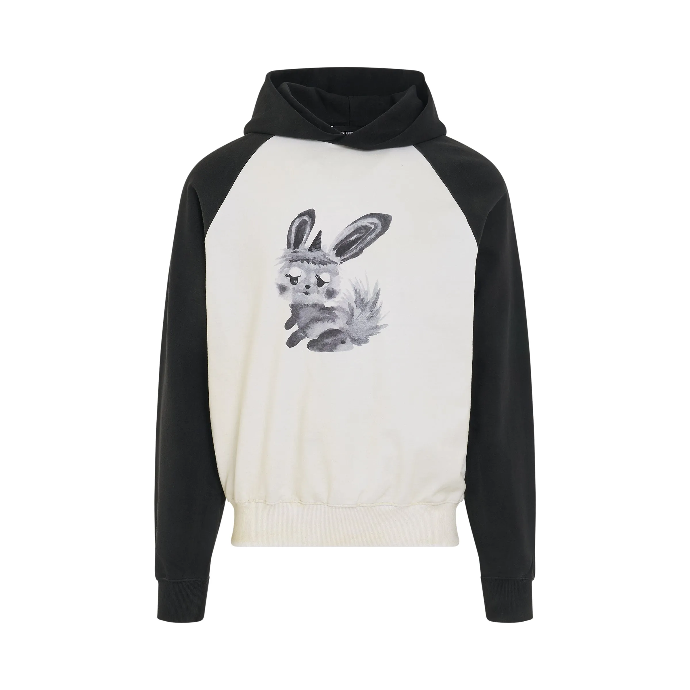 Washed Rabbit Print Hoodie in Washed Black sold by MARAIS