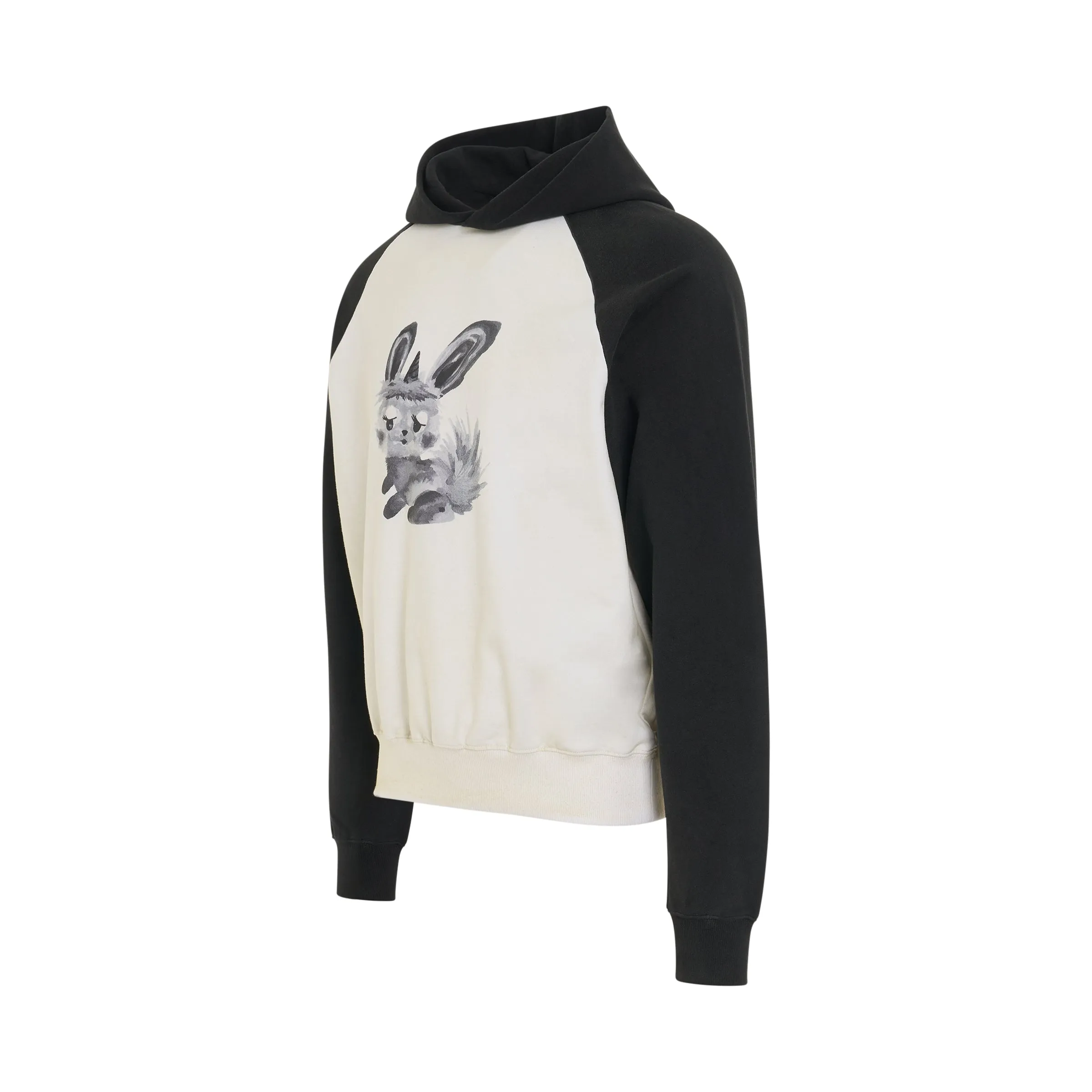 Washed Rabbit Print Hoodie in Washed Black sold by MARAIS product image thumbnail 2