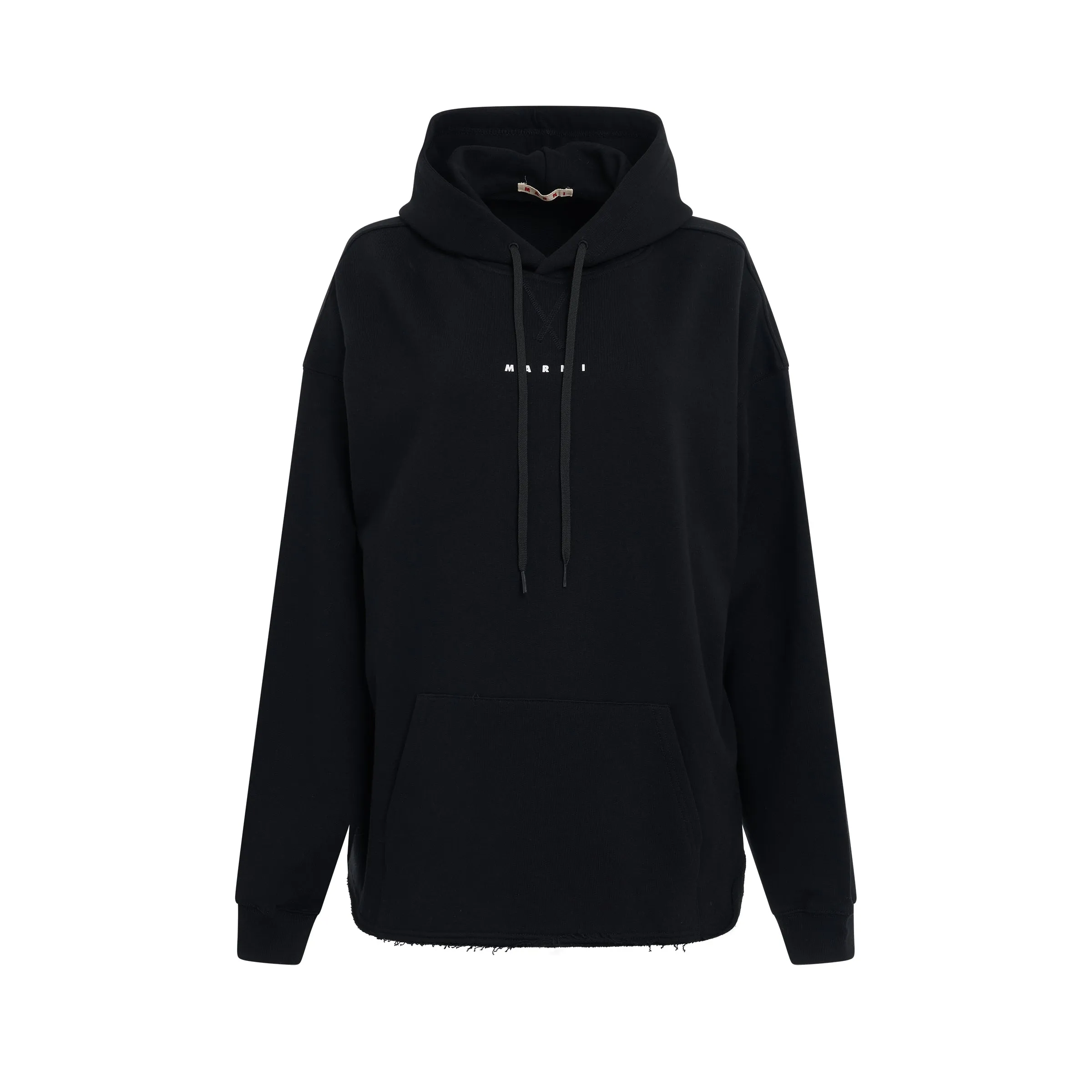 Logo Detail Hoodie in Black sold by MARAIS