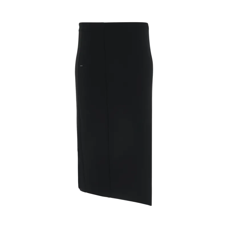 Light Wool Belt Midi Skirt in Black sold by MARAIS