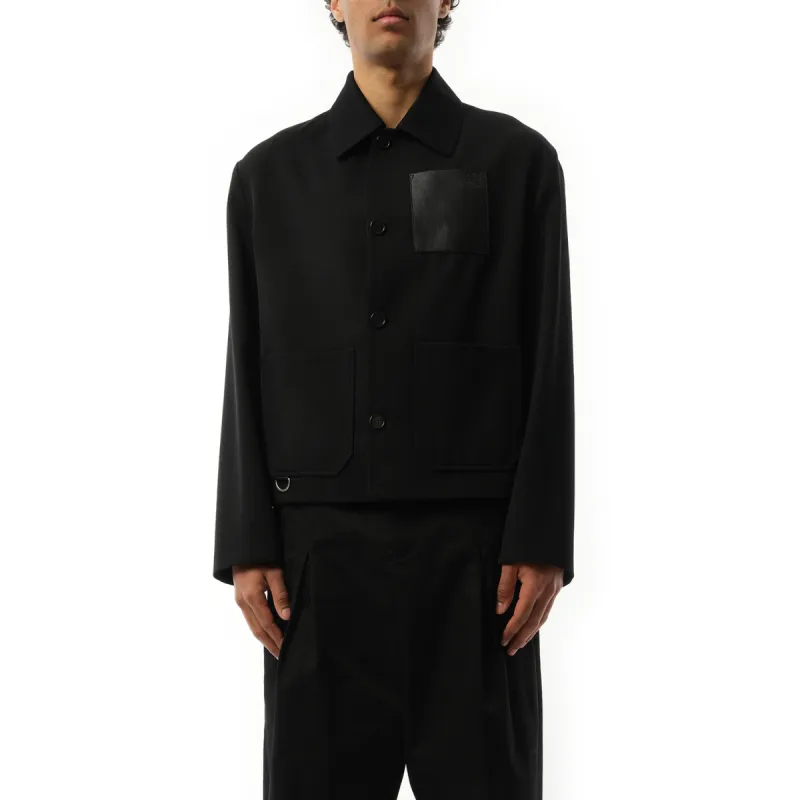 Workwear Wool Jacket in Black sold by MARAIS