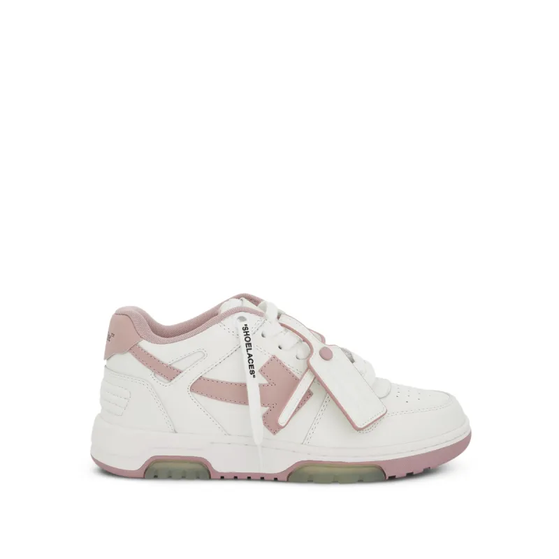 Out of Office Calf Leather Sneakers in White/Pink sold by MARAIS