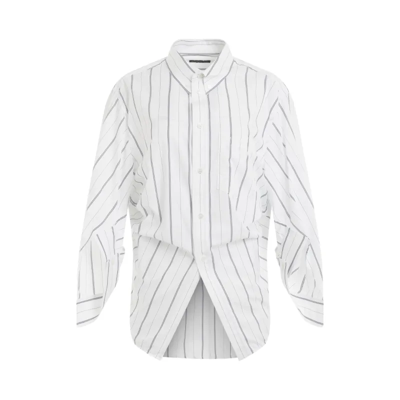 Stripe Wing Shirt in White/Navy sold by MARAIS