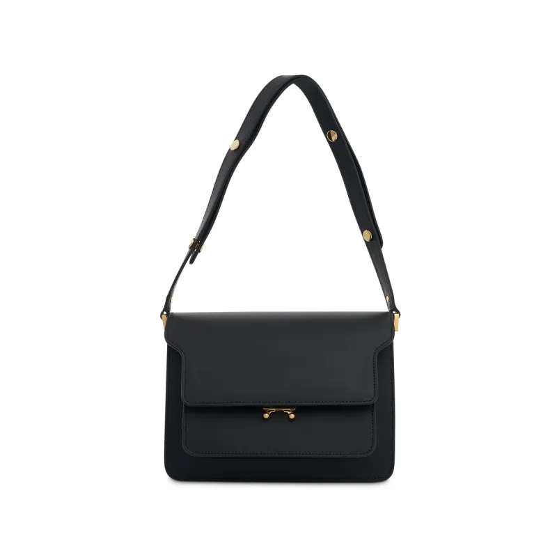 Trunk Medium Leather Bag in Black sold by MARAIS