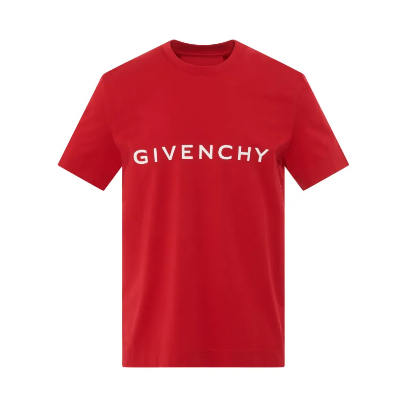 Archetype Logo Slim Fit T-Shirt in Vermillion sold by MARAIS