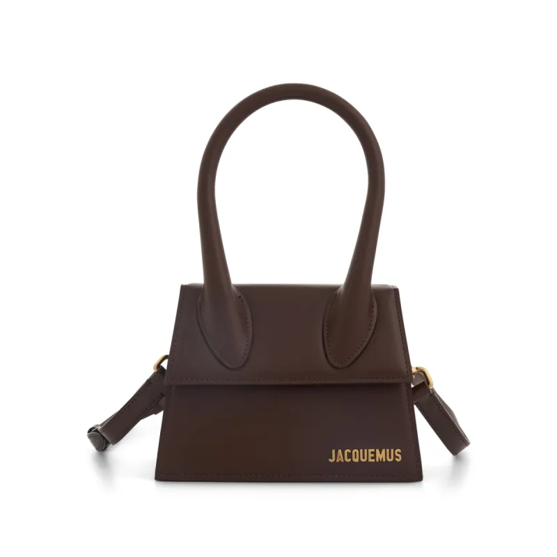Le Chiquito Moyen Leather Bag in Brown sold by MARAIS