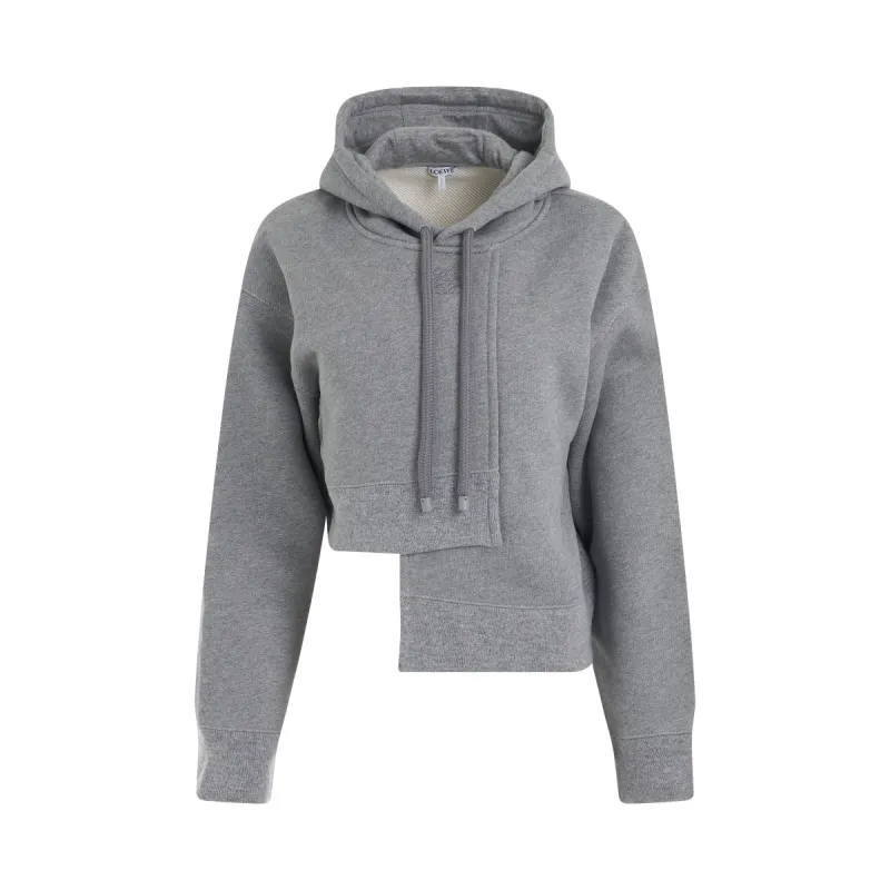 Asymmetric Hoodie in Lead Grey sold by MARAIS