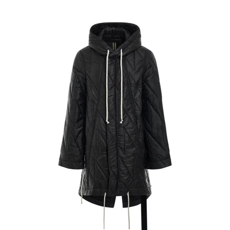Fishtail Padded Parka in Black sold by MARAIS