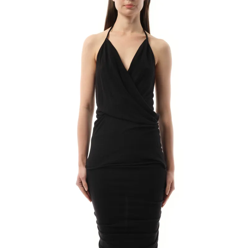 Draped Jersey Top in Black sold by MARAIS