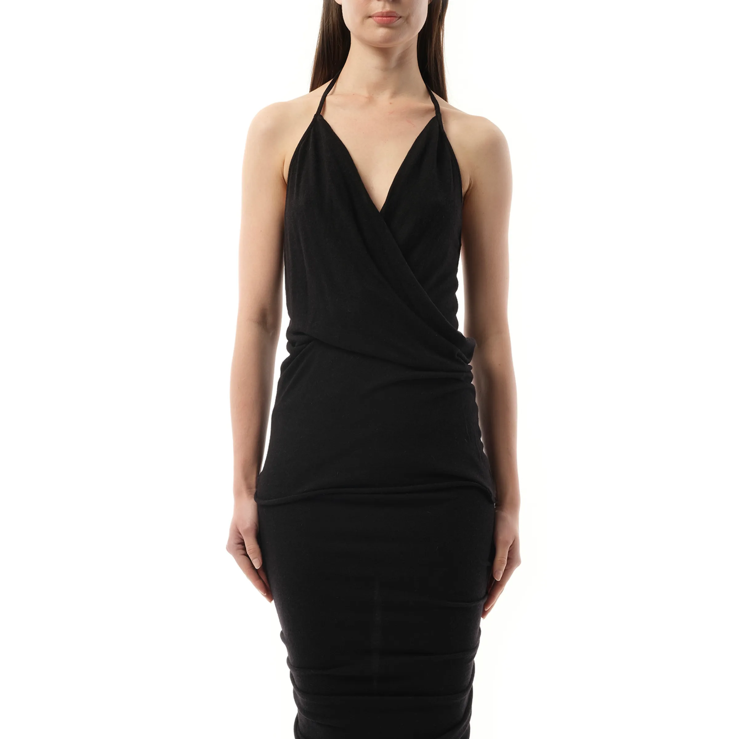 Draped Jersey Top in Black sold by MARAIS