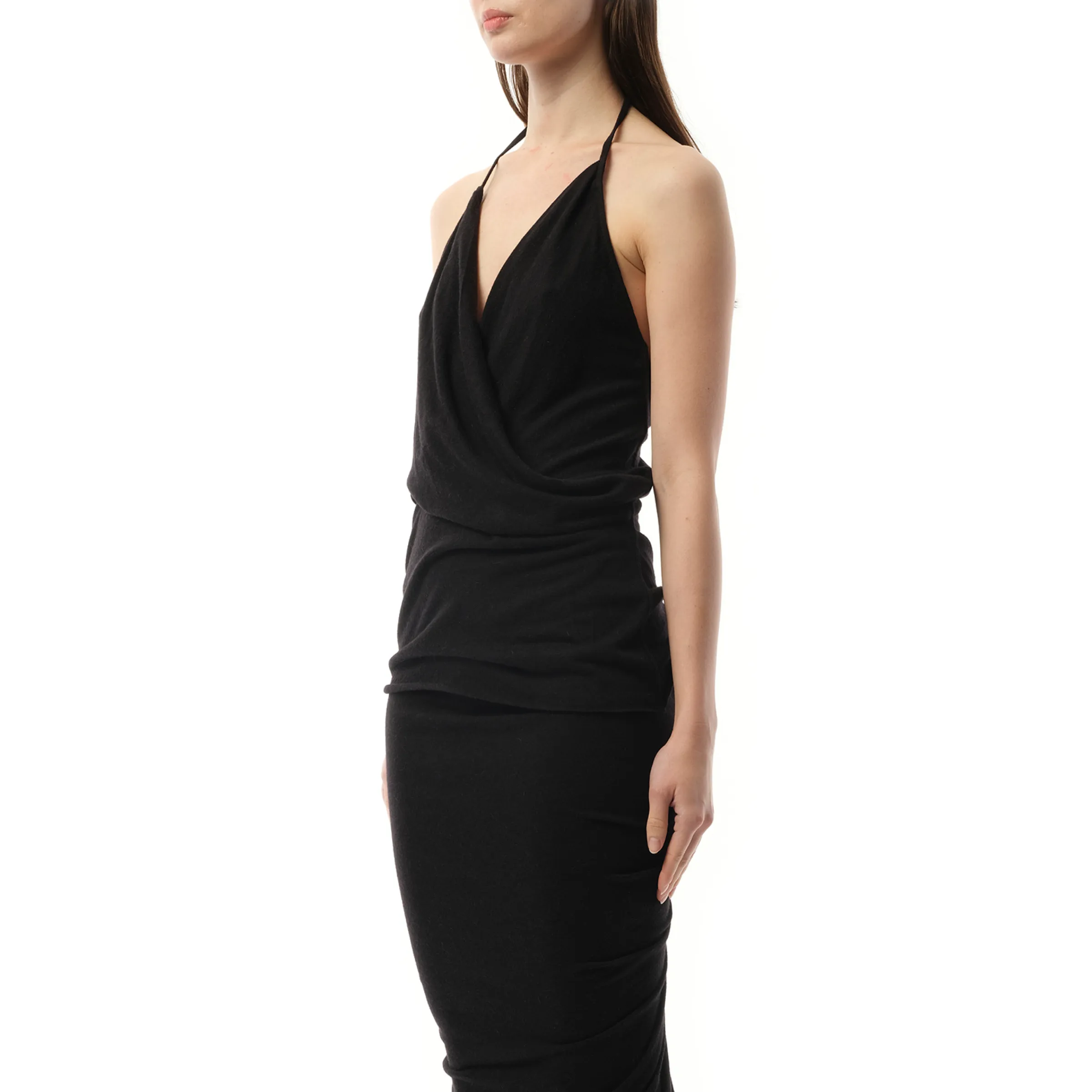Draped Jersey Top in Black sold by MARAIS product image thumbnail 5