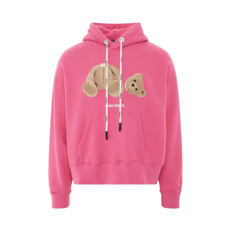 PA Bear Hoodie in Mock Fuchsia/Brown sold by MARAIS