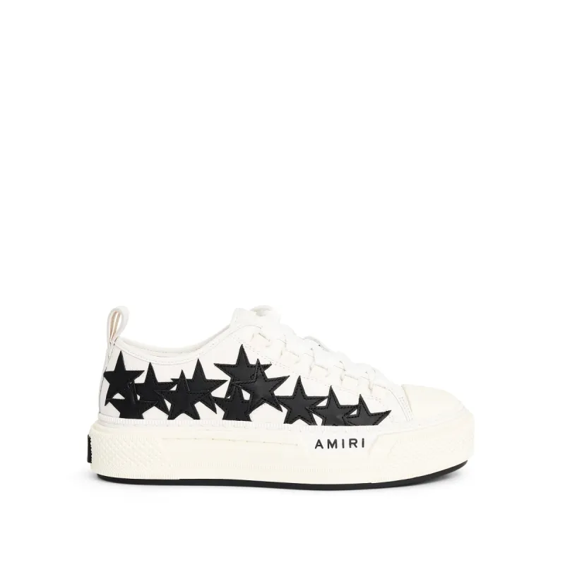 Stars Court Low Sneaker in White/Black sold by MARAIS