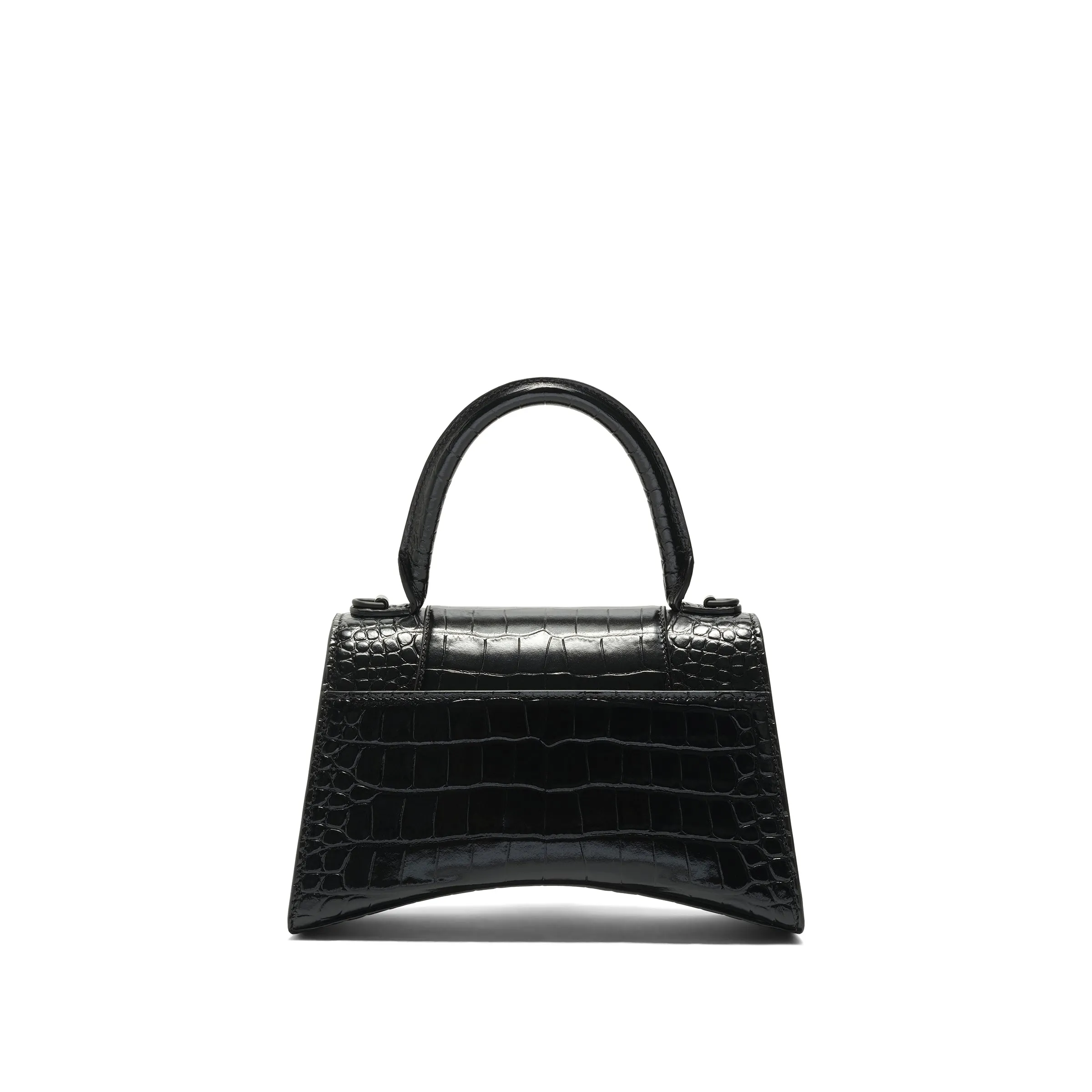 Hourglass Small Croco Embossed Bag in Black sold by MARAIS product image thumbnail 4