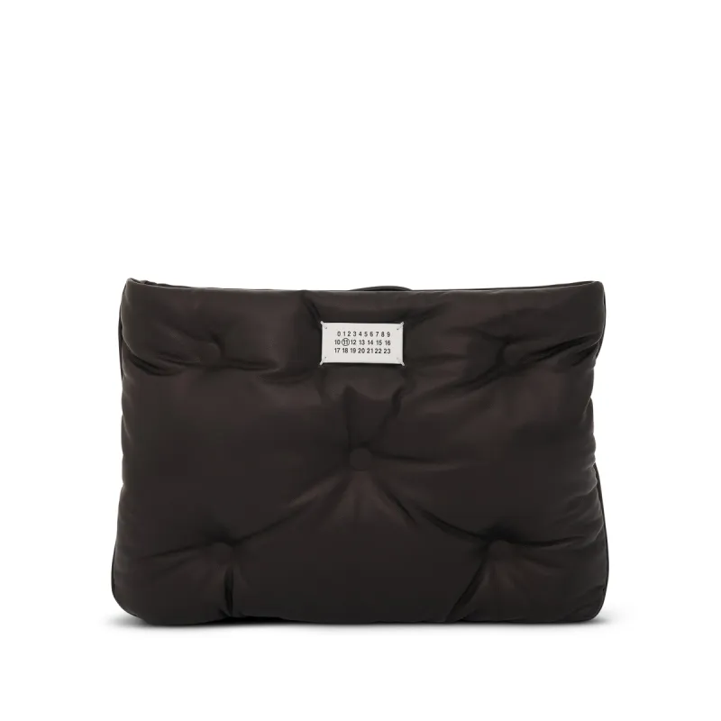 Glam Slam Leather Clutch in Black sold by MARAIS