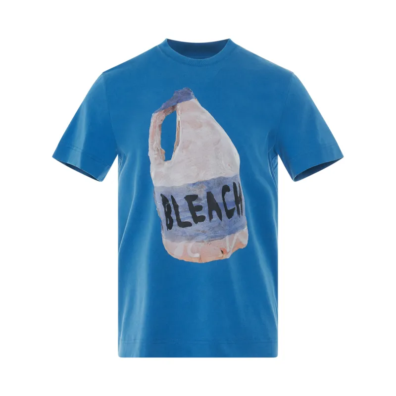 Slim Fit Print Logo T-Shirt in Medium Blue sold by MARAIS