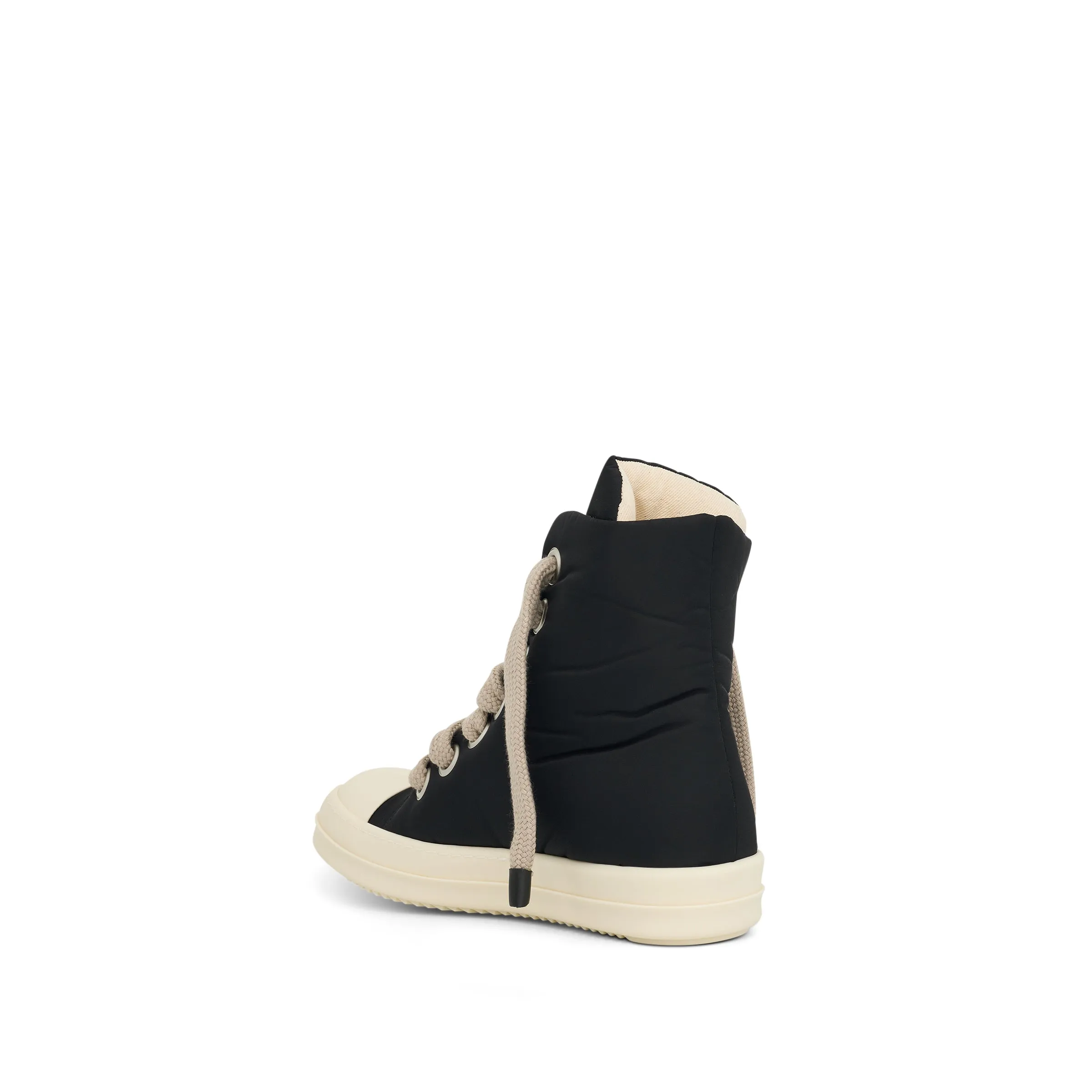 Jumbo Lace High Puffer Sneaker in Black/Pearl/Milk sold by MARAIS product image thumbnail 3