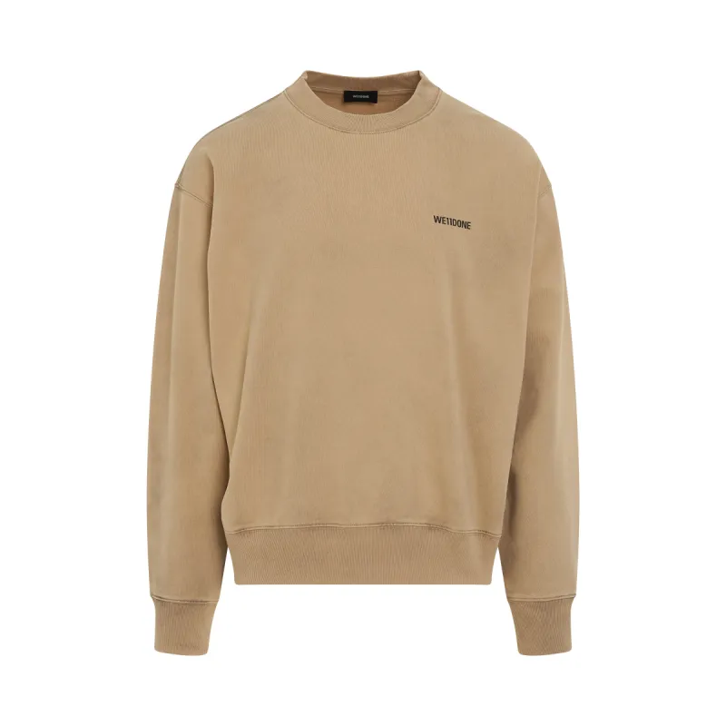 Basic Mini Logo Washed Sweatshirt in Beige sold by MARAIS