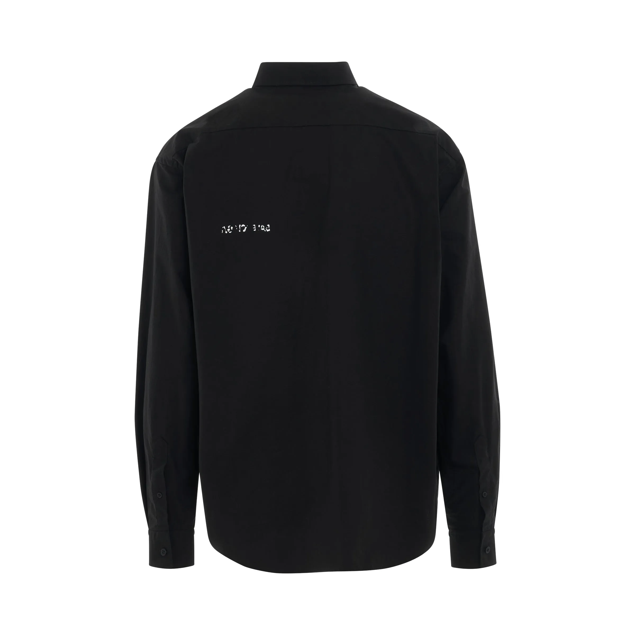 Logo Long Sleeve Oversized Shirt in Black sold by MARAIS product image thumbnail 4