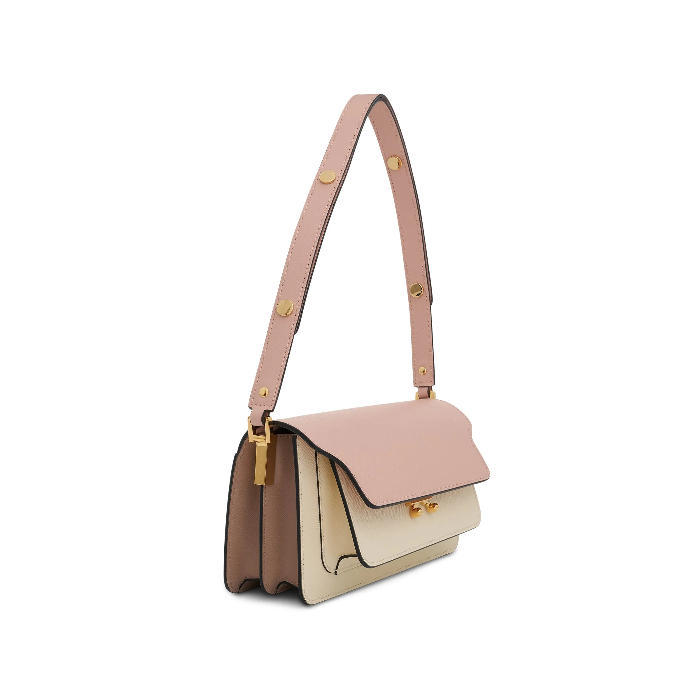 Trunk EW Saffiano Leather Bag in Camellia/Talc sold by MARAIS product image thumbnail 2