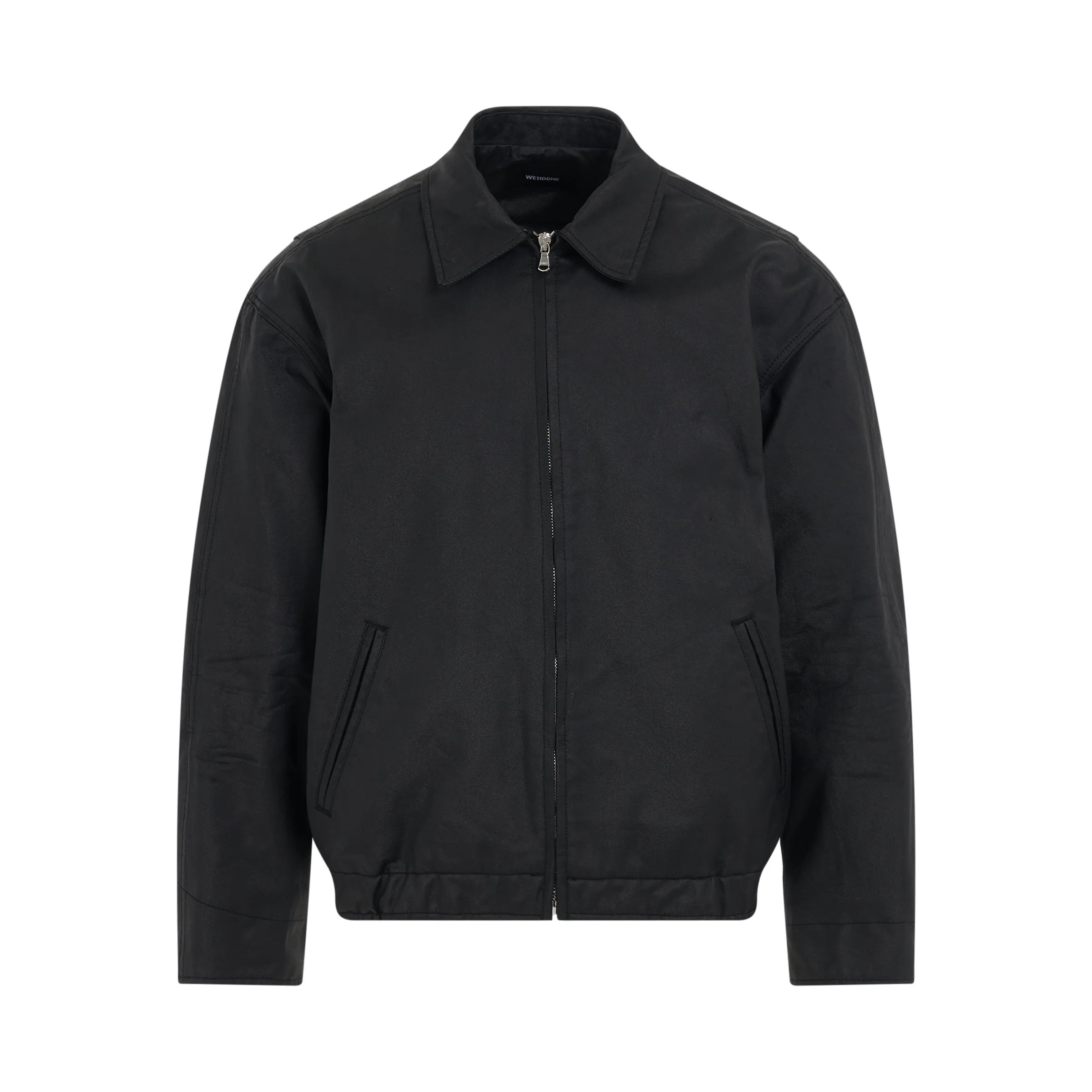 Washed Denim Work Jacket in Black sold by MARAIS