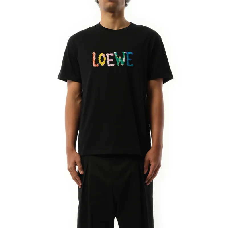 Relaxed Rainbow Logo T-Shirt in Black sold by MARAIS
