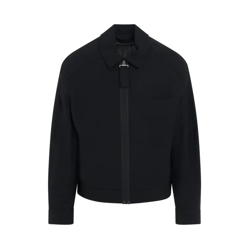 Le Blouson Linu Jacket in Black sold by MARAIS
