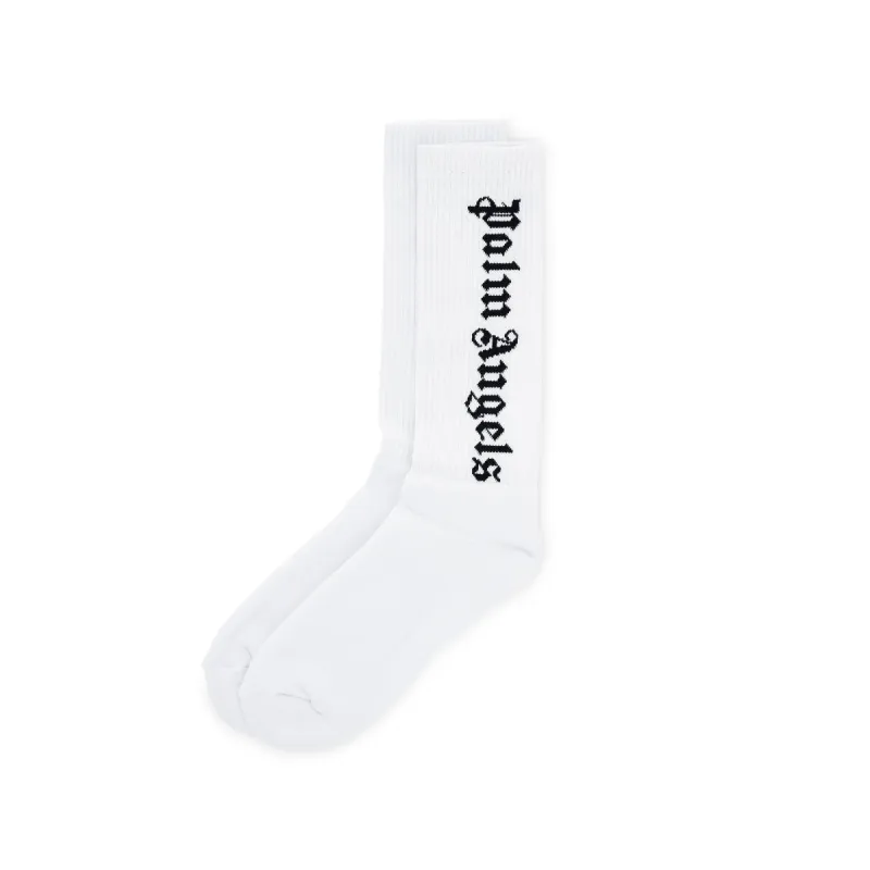 Classic Logo Socks in White/Black sold by MARAIS
