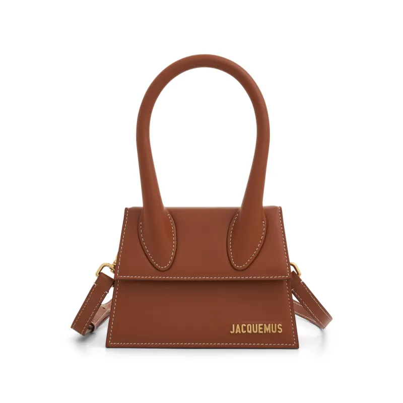 Le Chiquito Moyen Leather Bag in Light Brown sold by MARAIS