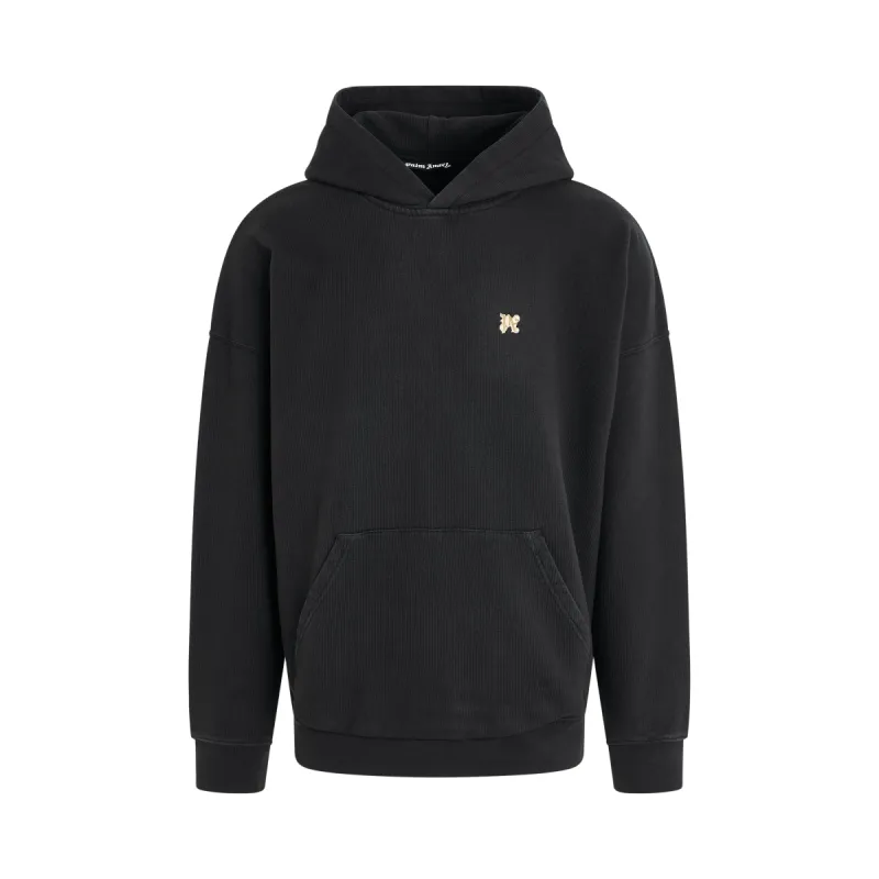 Back Foggy PA Hoodie in Black/White sold by MARAIS