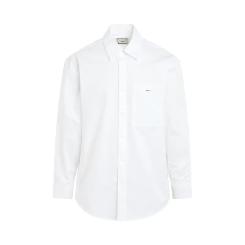 Flower Back Print Shirt in White sold by MARAIS