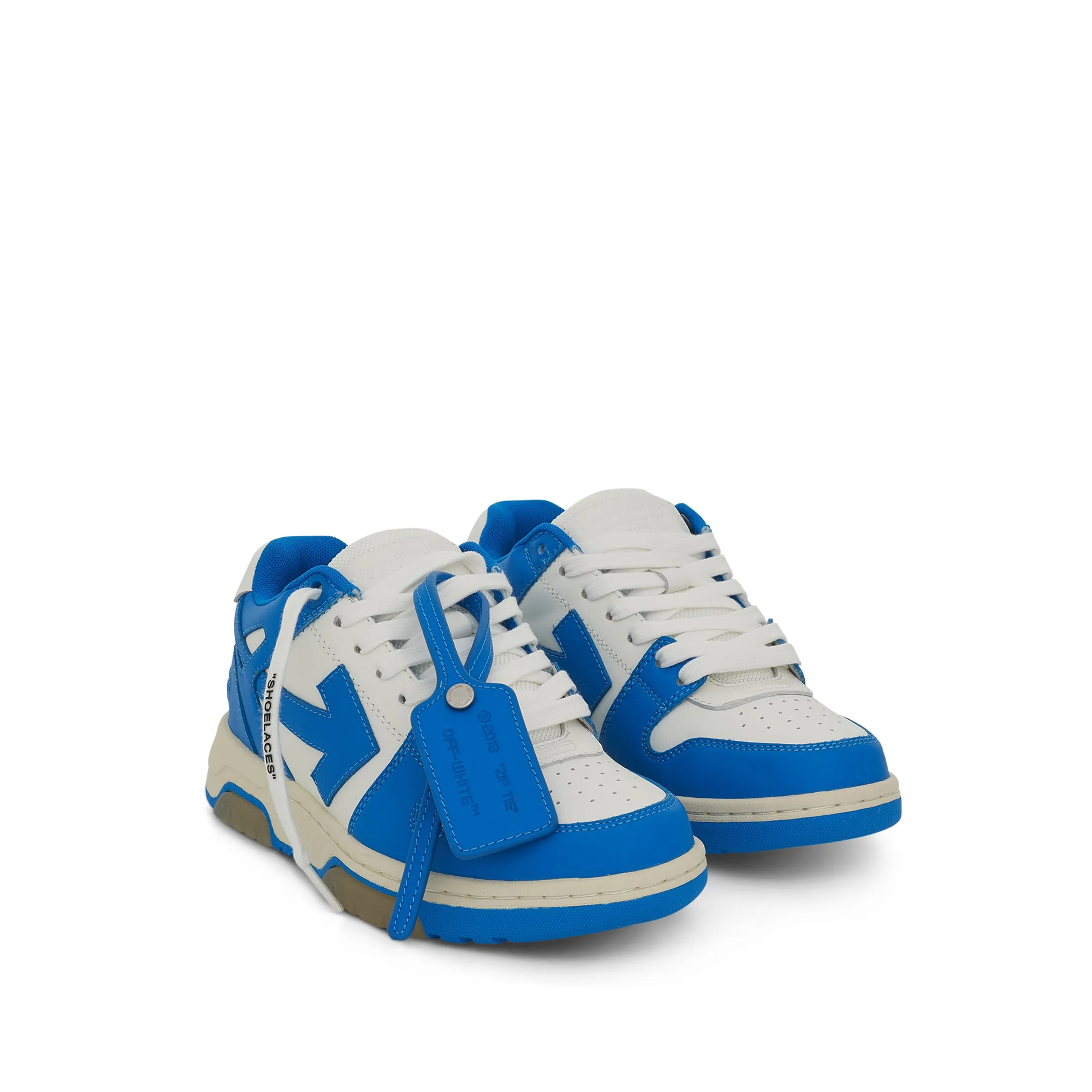 Out Of Office Calf Leather Sneakers in White/Blue sold by MARAIS product image thumbnail 2