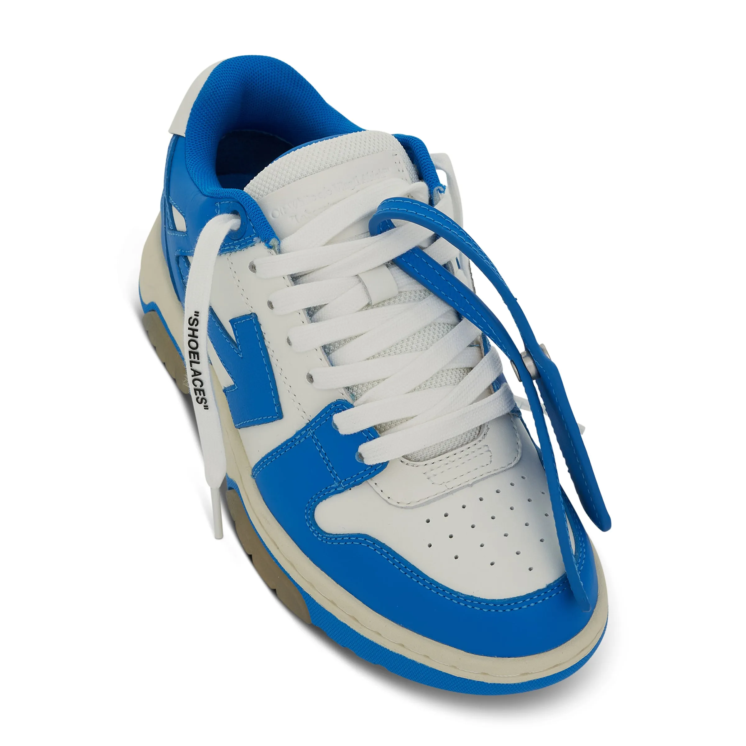 Out Of Office Calf Leather Sneakers in White/Blue sold by MARAIS product image thumbnail 3