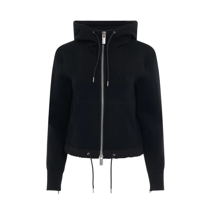 Sponge Sweat Short Zip Up Hoodie in Black sold by MARAIS