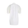 Cotton Poplin x Nylon Twill Dress in Off White sold by MARAIS