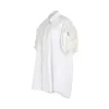 Cotton Poplin x Nylon Twill Dress in Off White sold by MARAIS